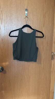 Joe Fresh Active High-Neck Racerback Cropped Tank Top